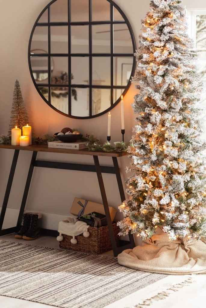 Soft Glow Minimalist Tree Corner