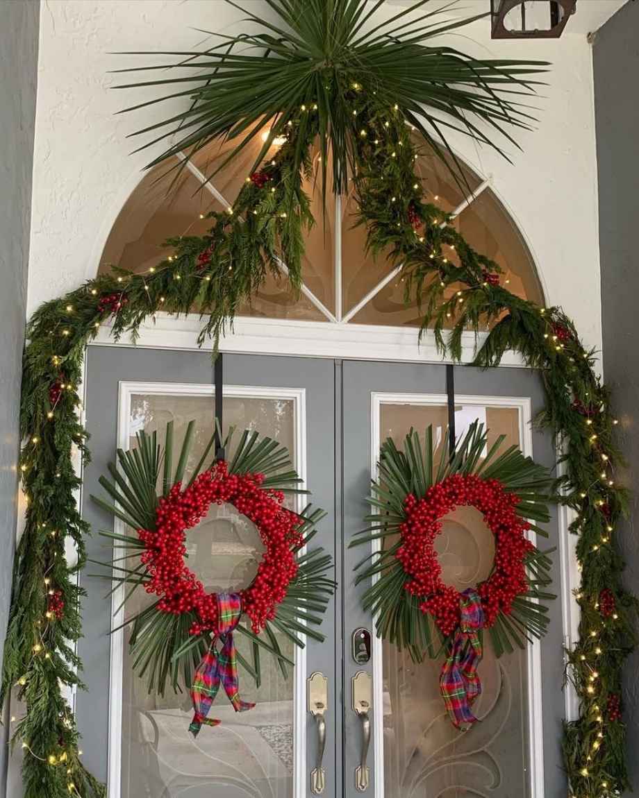 Tropical Palm Christmas Archway