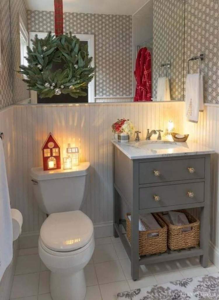 Warm Christmas Bathroom Glow