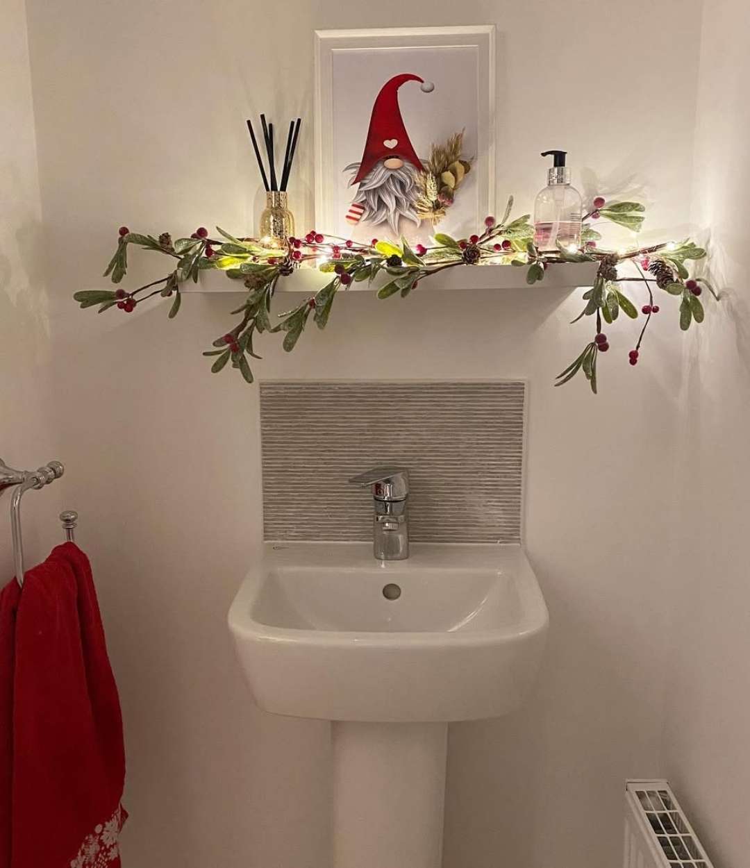 Whimsical Christmas Sink Decor