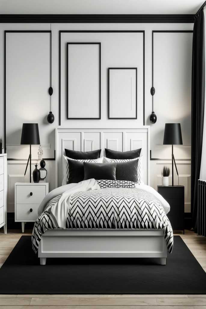  black and white bedroom decor ideas