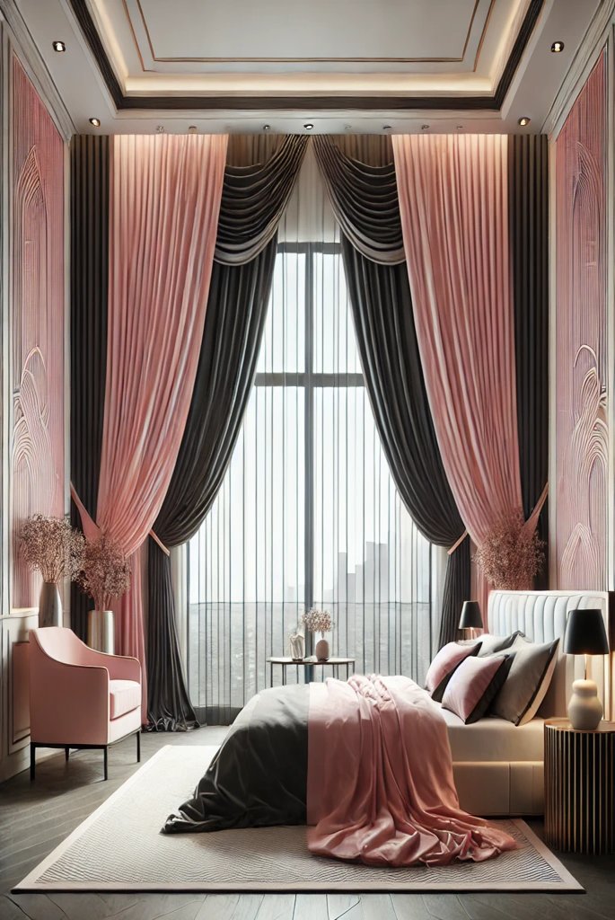 Pink and black bedroom ideas