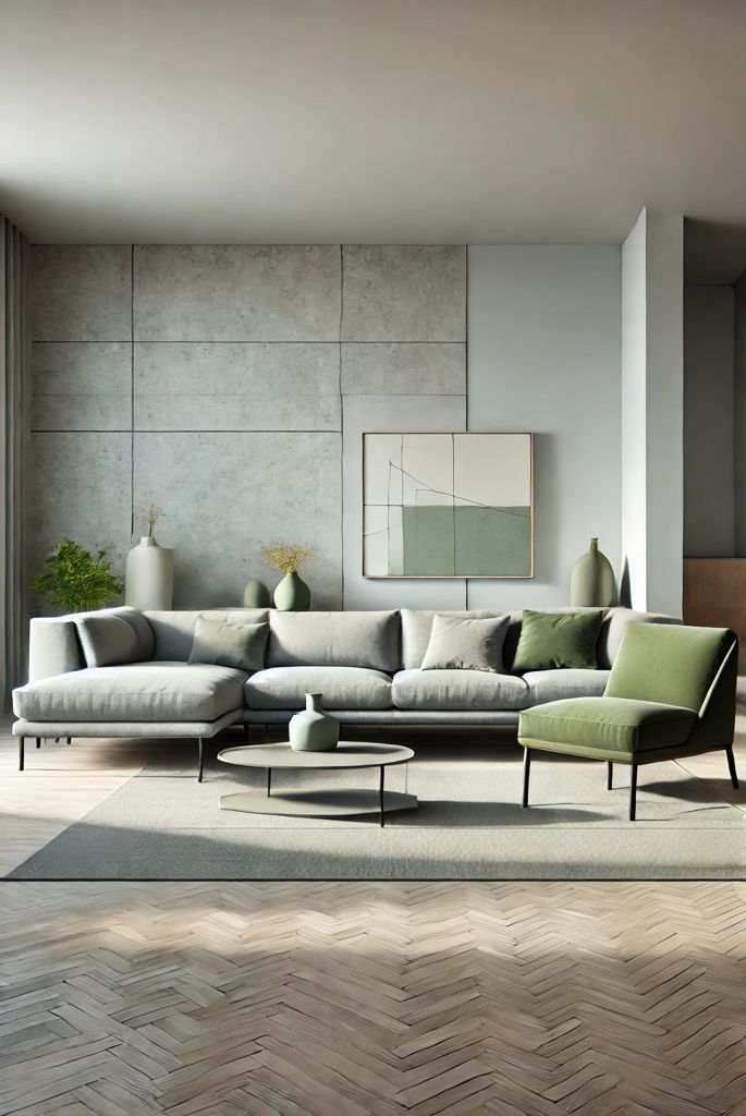 Stunning grey and green living room ideas