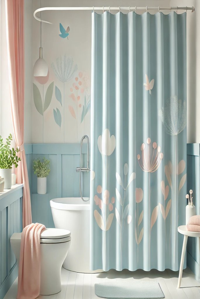 Light Blue Shower Curtains