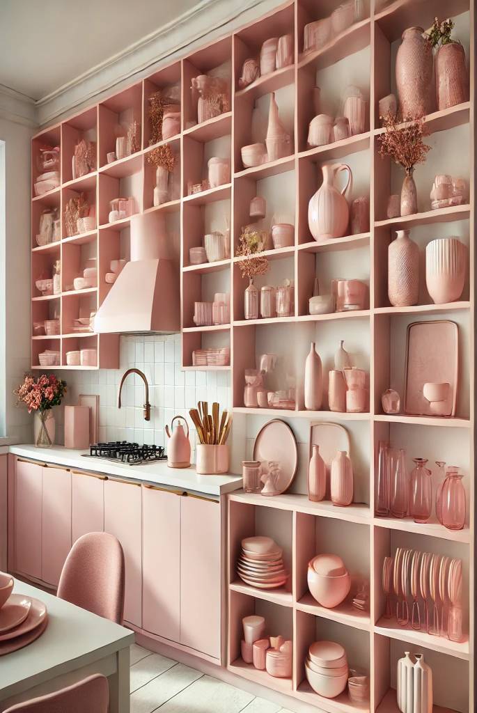 Pink Open Shelves