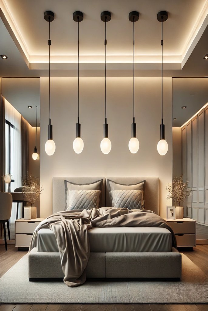 Bedroom pendant lighting