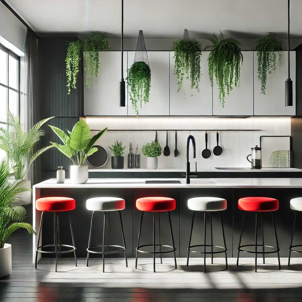 Pop of Color kitchen