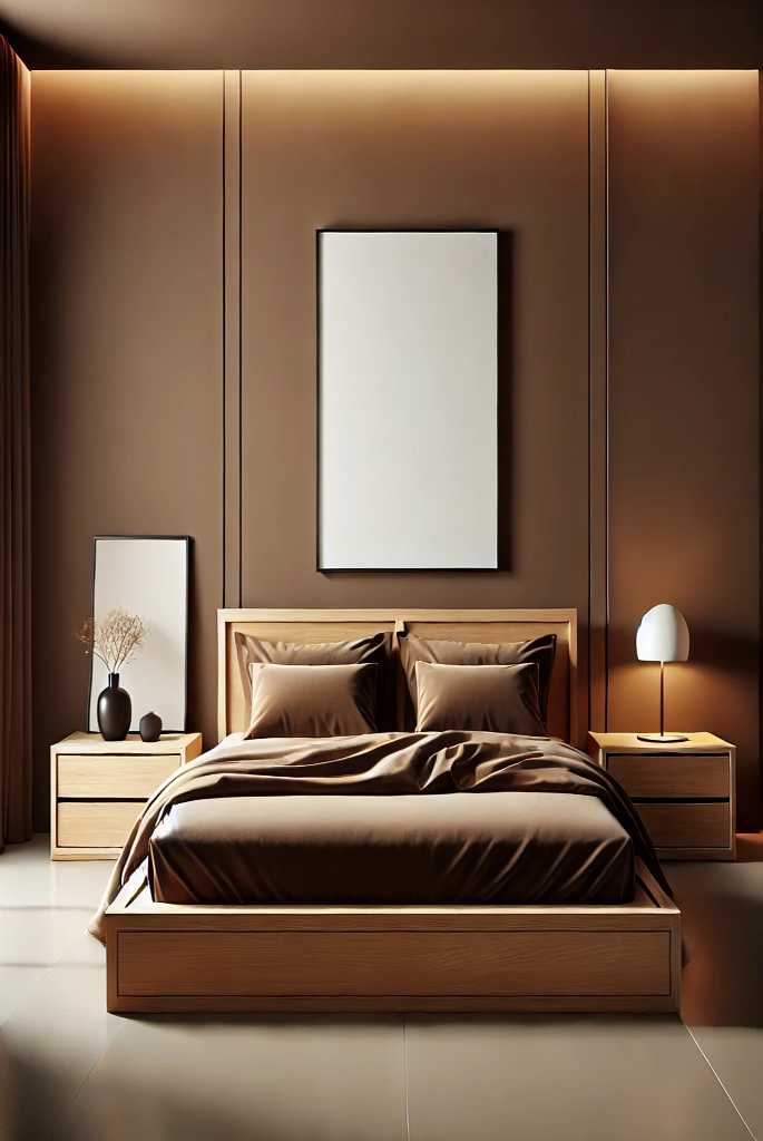 Modern brown bedroom decorating ideas