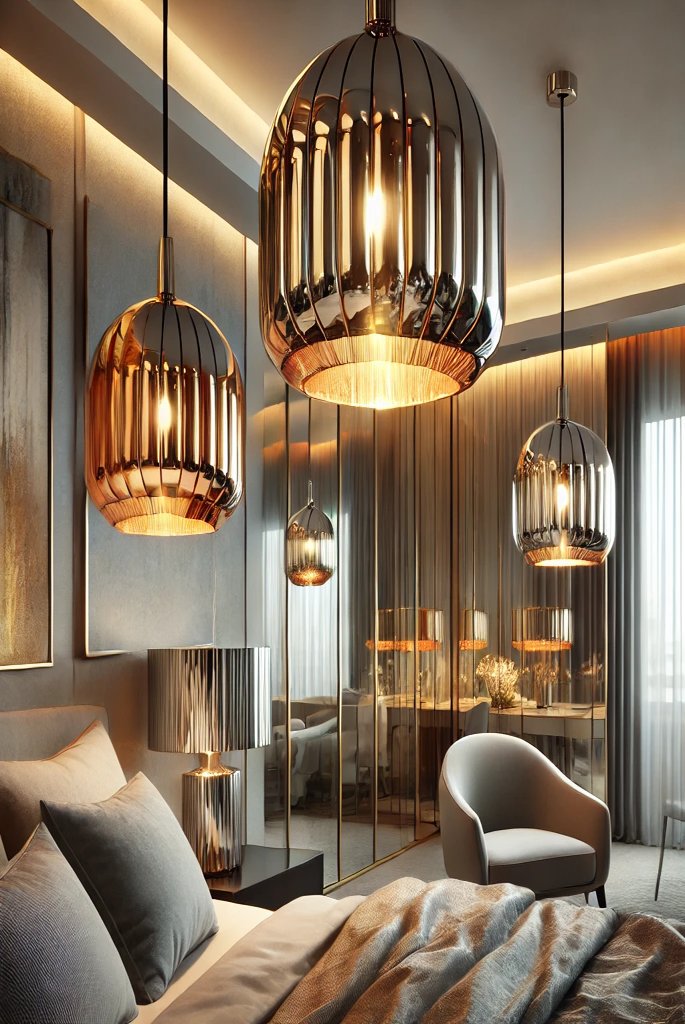 Pendant Lights with Metallic Accents