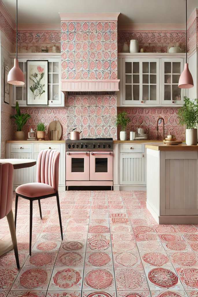 Pink Tile Flooring