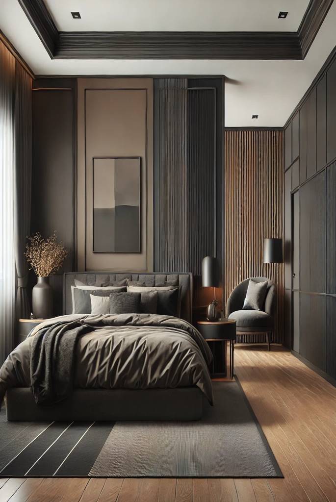 Black and brown bedroom decorating ideas