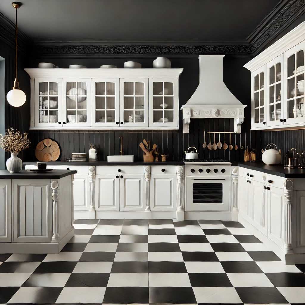 Black and white kitchen designs