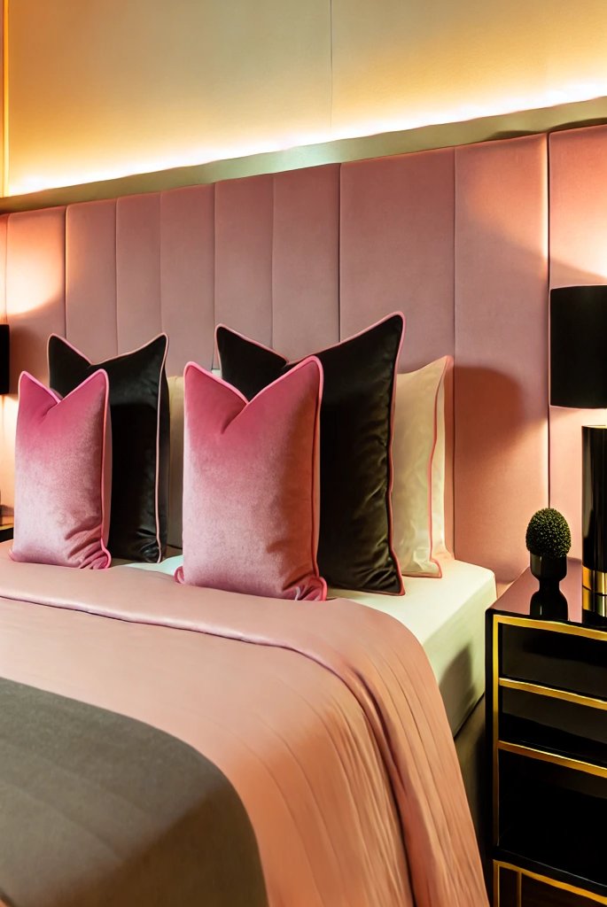  black and pink bedroom decorating ideas