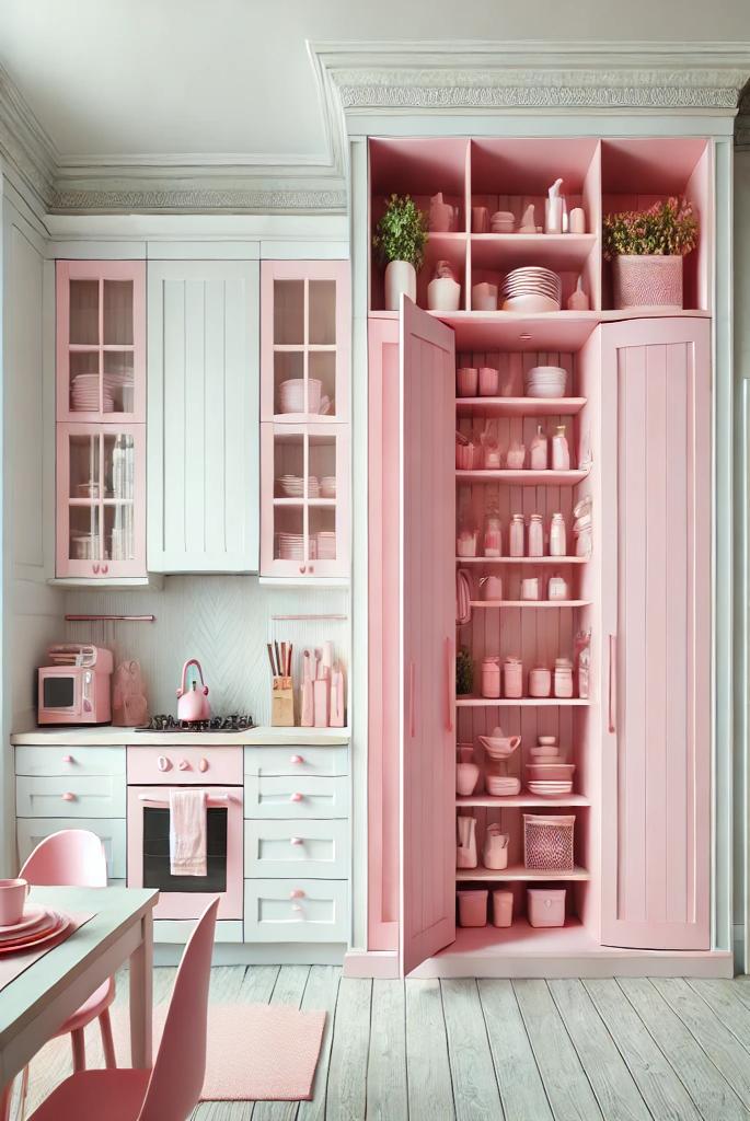 Pink Pantry Doors