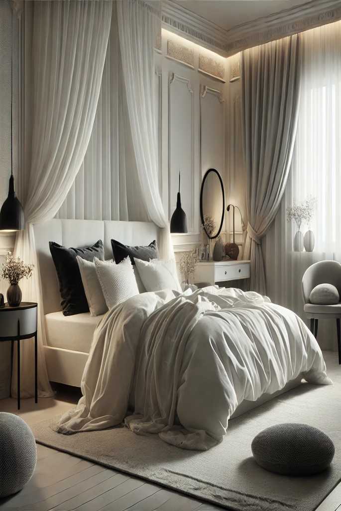 Black and white bedroom ideas for couples