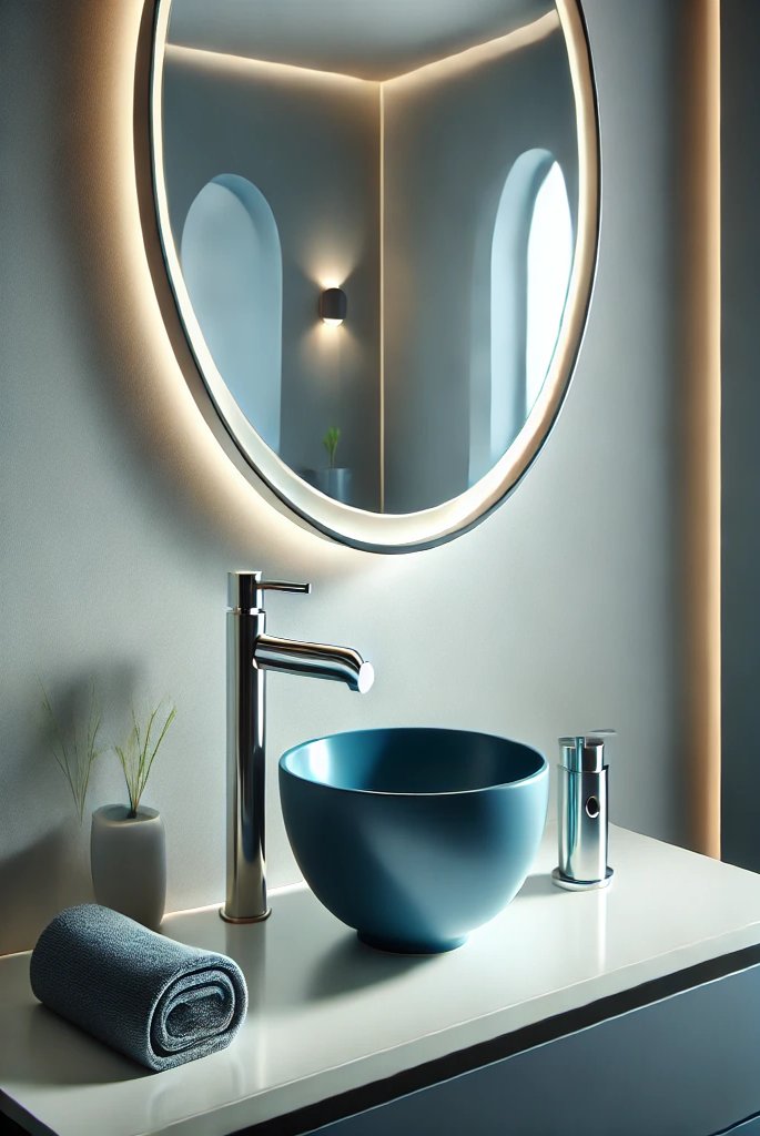 Blue Vessel Sink