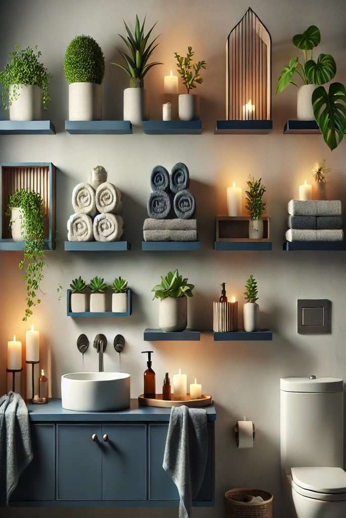 Navy Blue Shelving