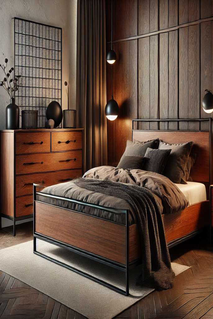 Wooden Furniture with Black 