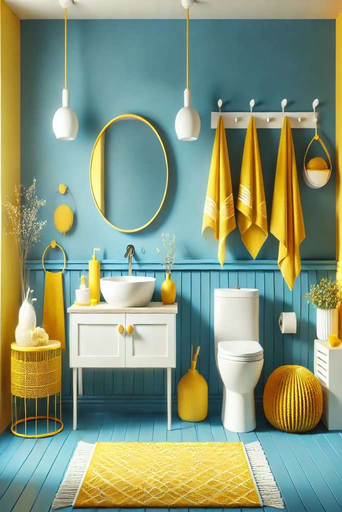 Blue and Yellow Accents