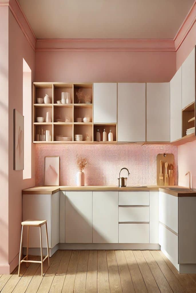 Pink Kitchen Walls