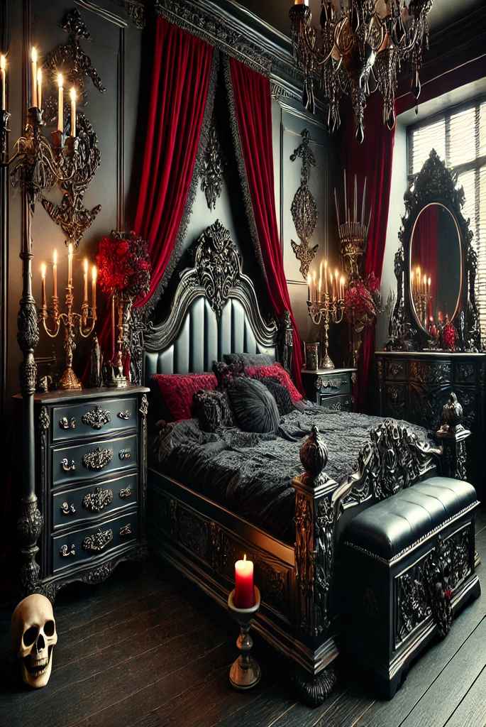 black and red bedroom design ideas