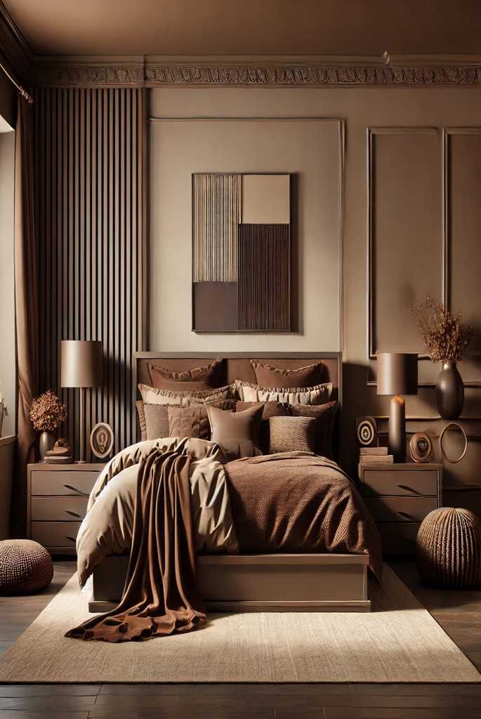 Bedroom brown Color Combination