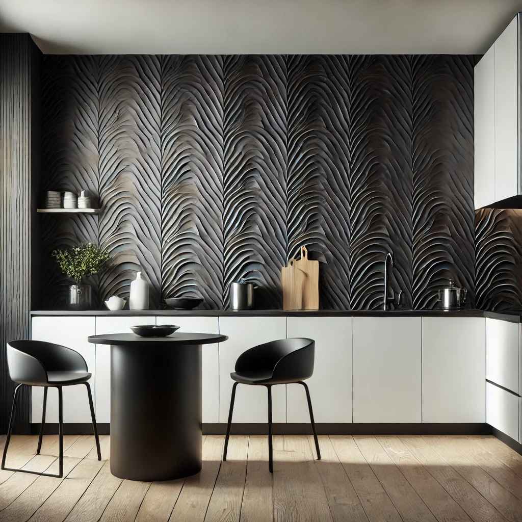 Bold Black Backsplash