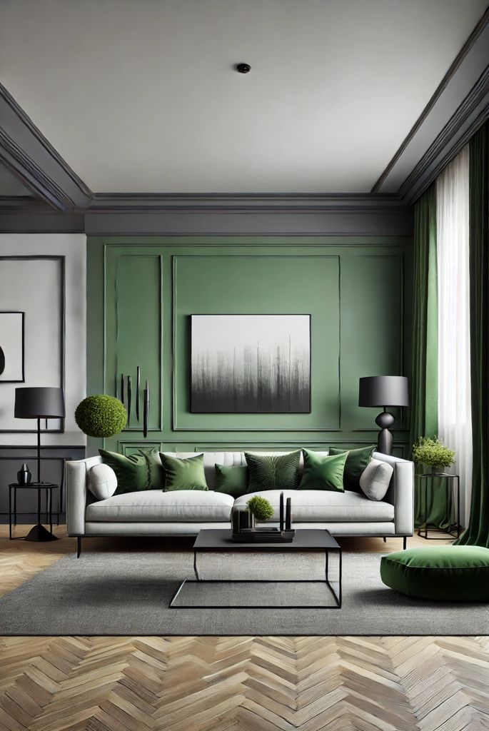 Bold Feature Wall in Green