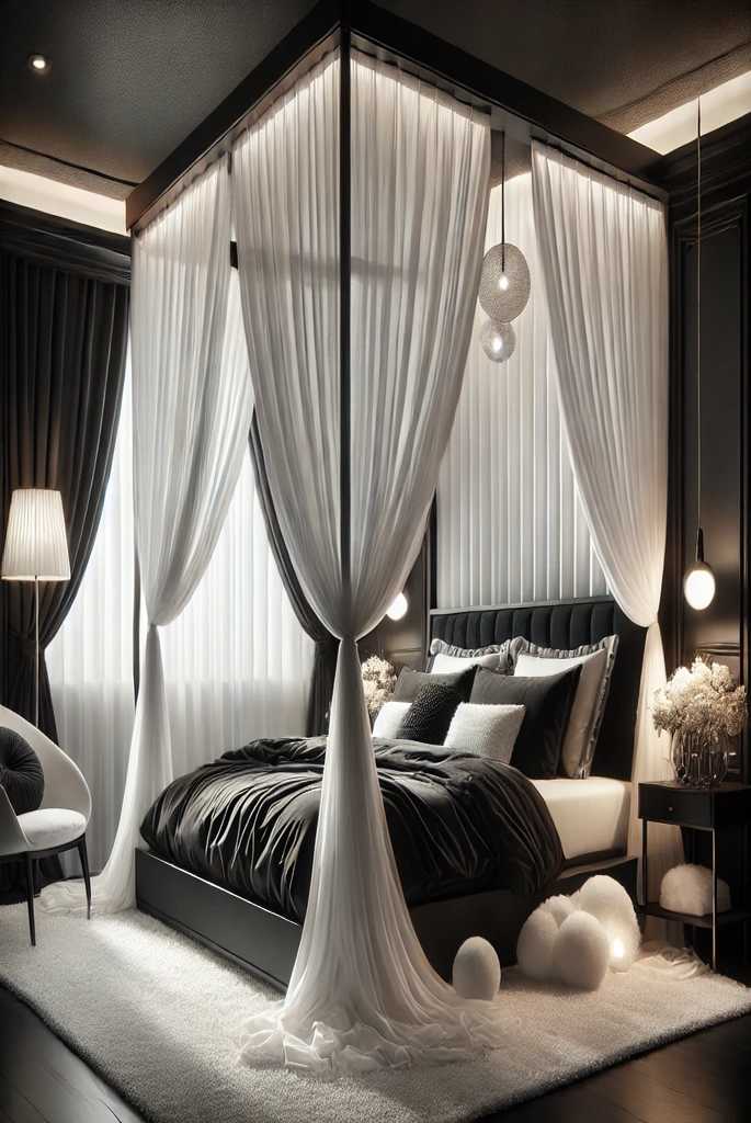 Romantic Black Canopy