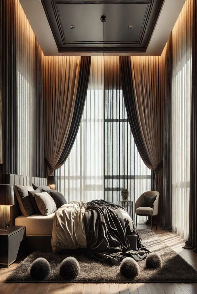 Floor-to-ceiling curtains