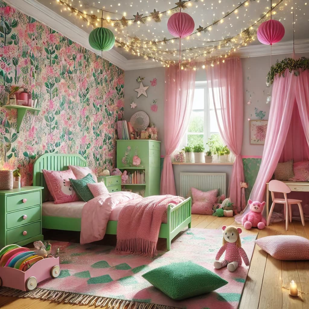 kids pink bedroom