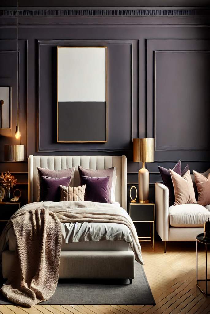 Accent Walls in Dark Purple