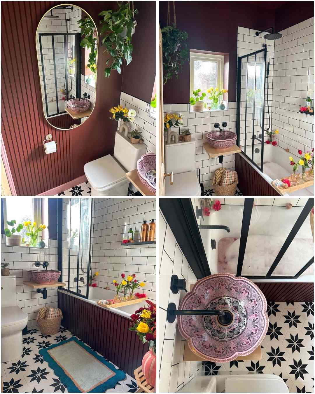Artistic Small Bathroom with Bold Character