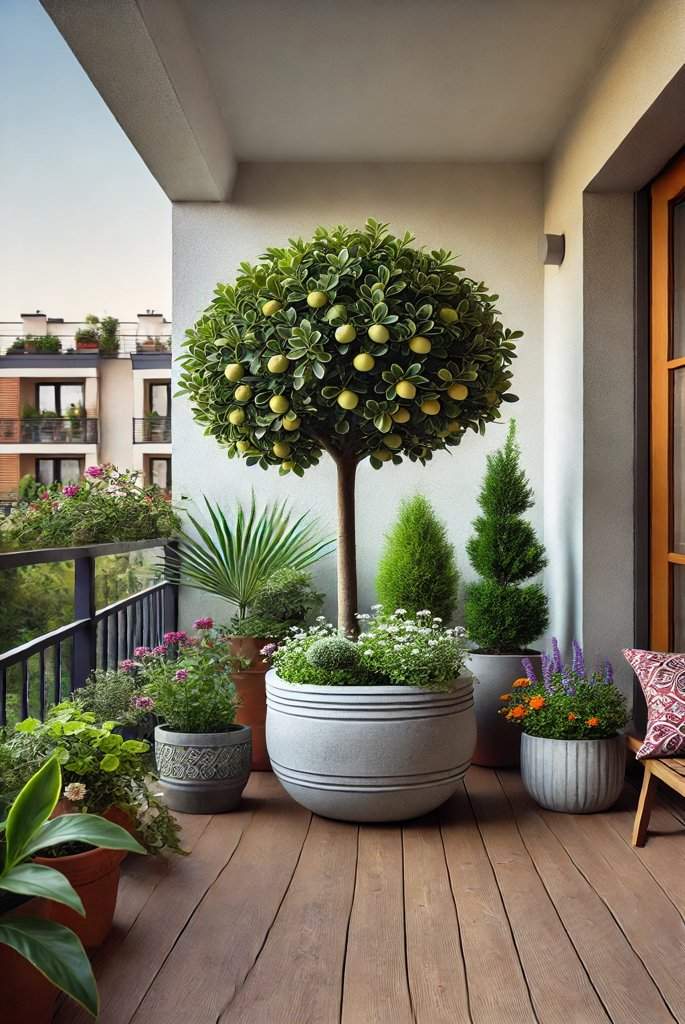 Balcony Tree in a Corner