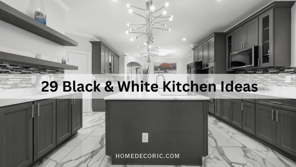 29 Stunning Black White Kitchen Decor Ideas