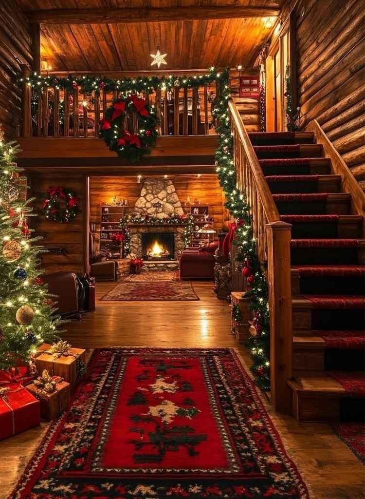 Christmas Cabin Hallway