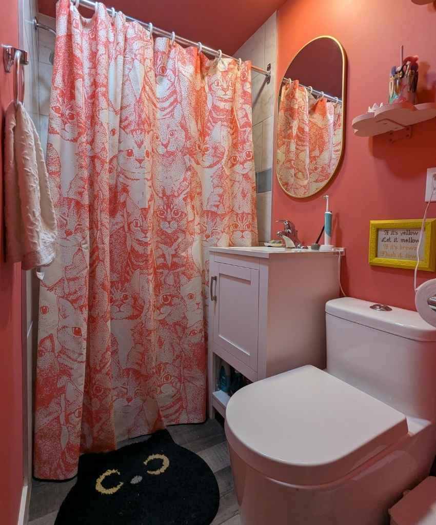 Colorful Small Bathroom with Whimsical Style