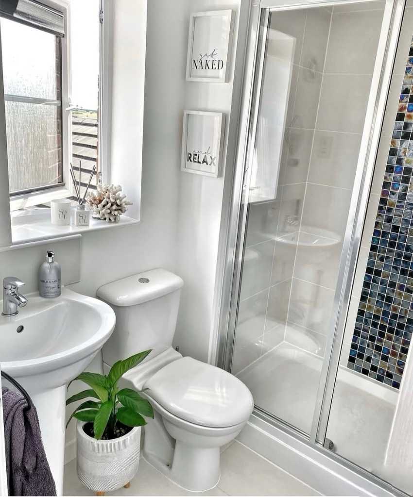Compact Bathroom with Glass Shower