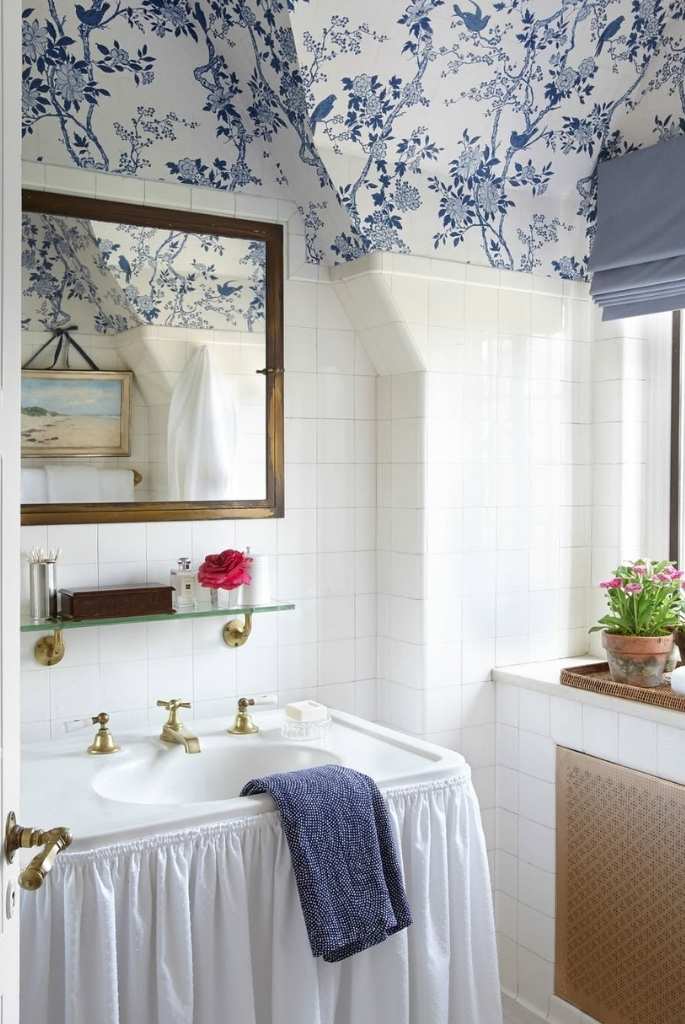 Cottage Blue Blossom Vanity
