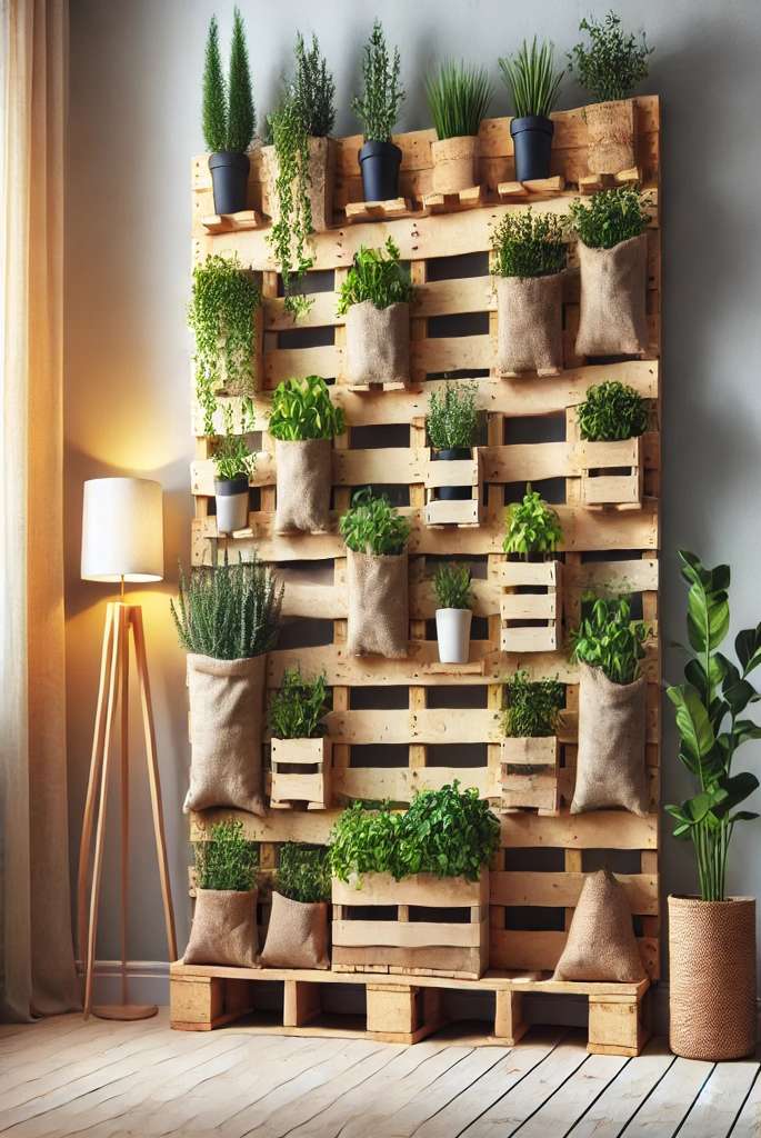 DIY Pallet Wall Garden