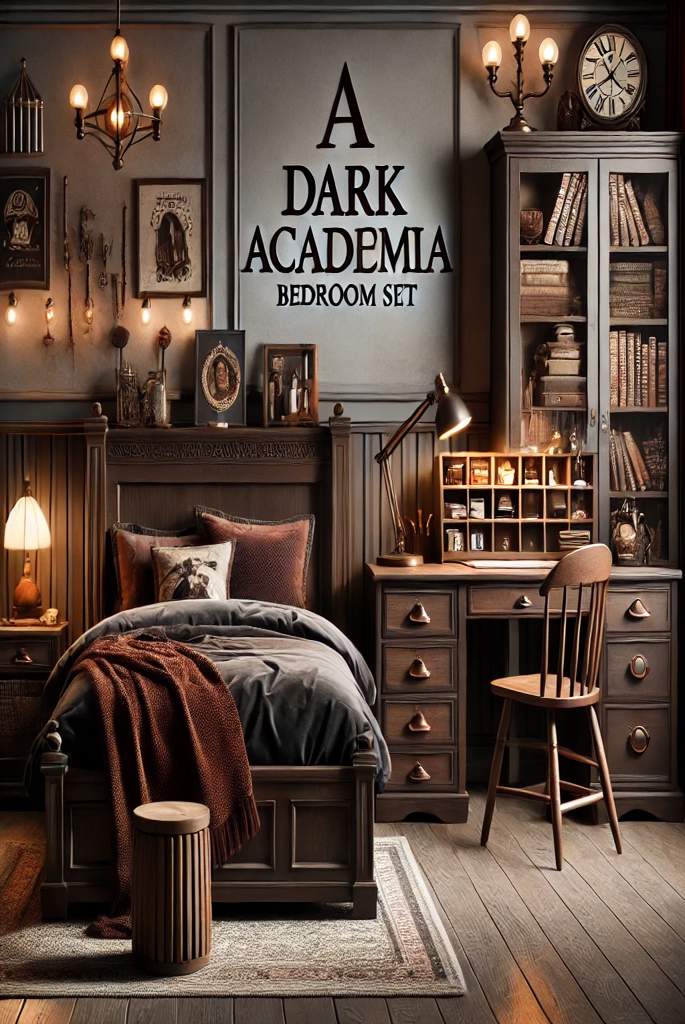 Dark Academia Bedroom Set