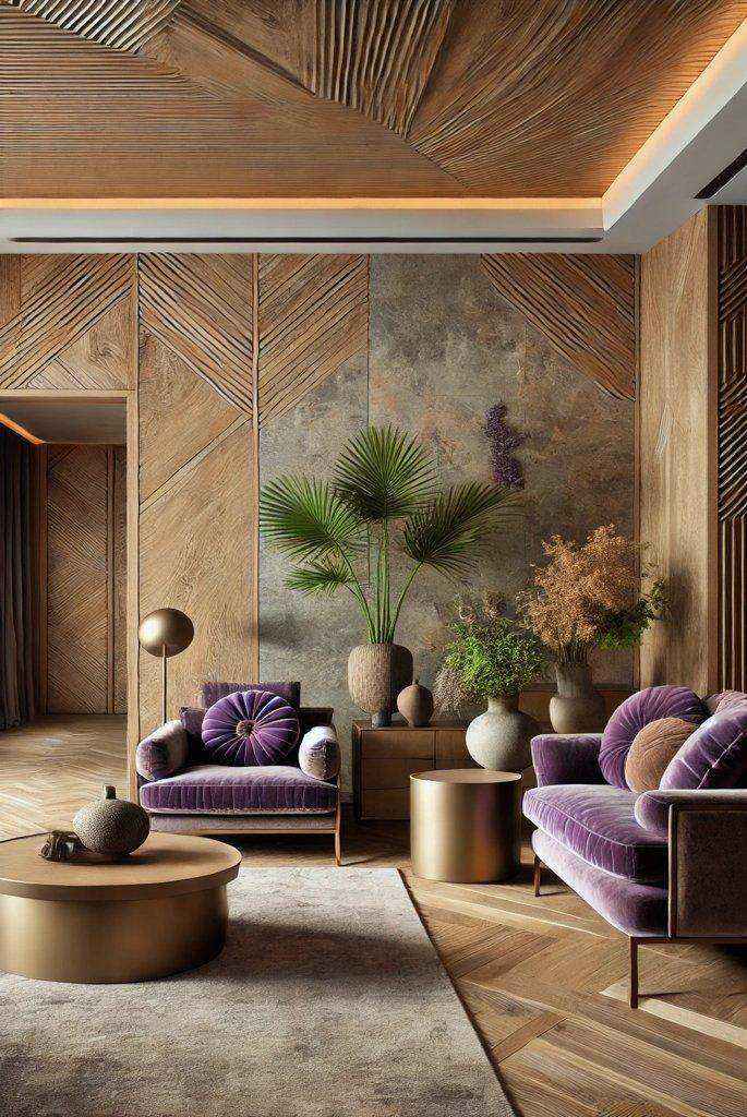 Earthy Purple Sitting Room