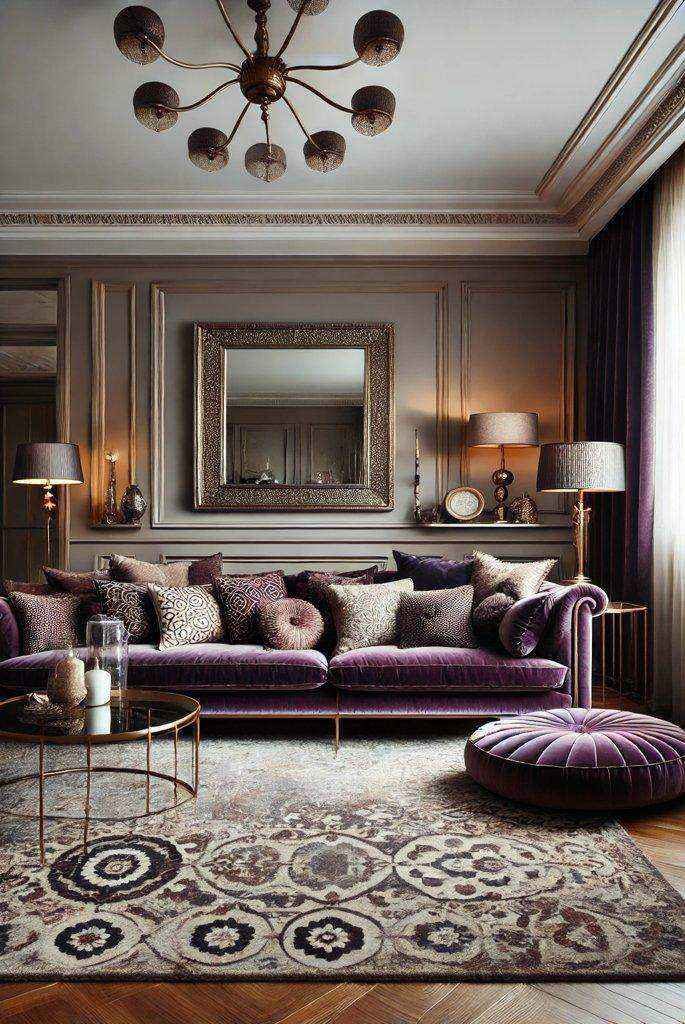 Elegant Purple Couches 