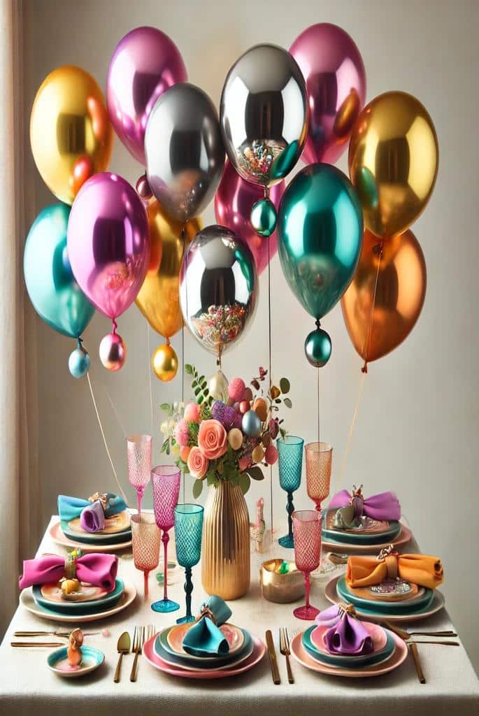 Festive Balloon Centerpieces