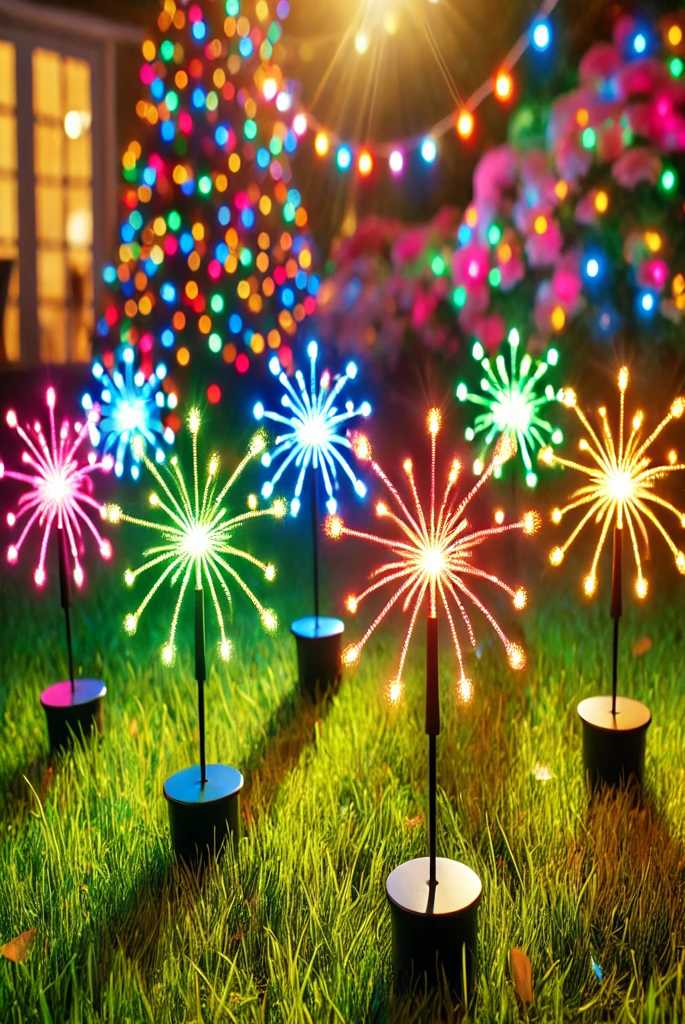 Firework-Like Garden Stakes