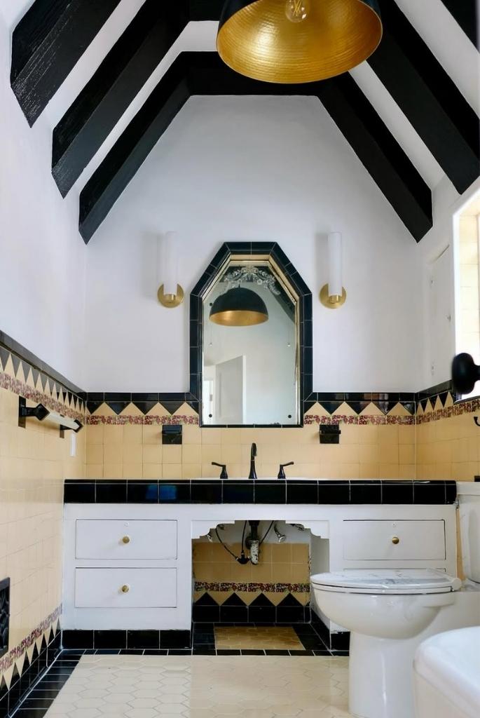 Gothic Revival Powder Room