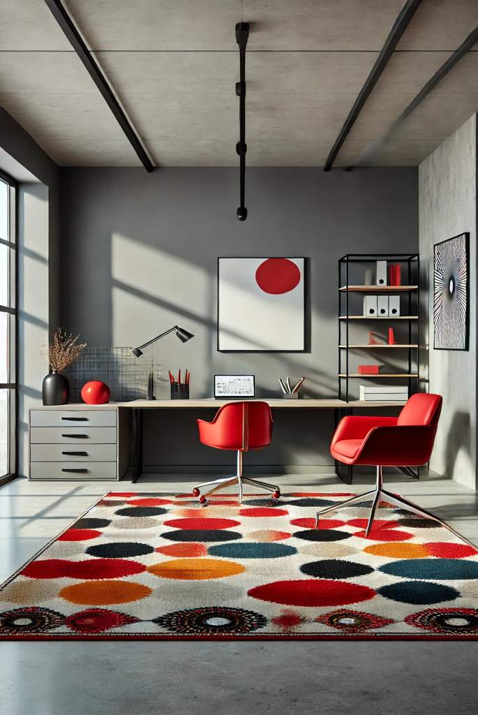 Grey Walls with Bold Furniture