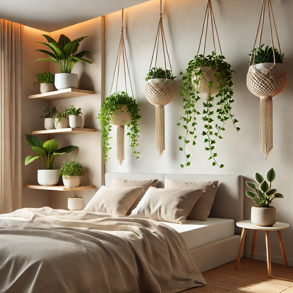 Hanging Plants in bedroom