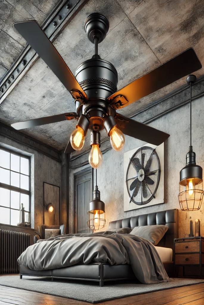 Industrial-Style Ceiling Fans