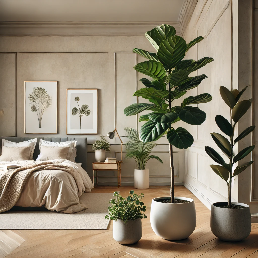 Large Floor Plants in bedroom